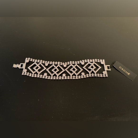 Cache Jewelry - Cache bracelet with rhinestones silver tone